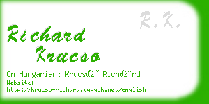 richard krucso business card